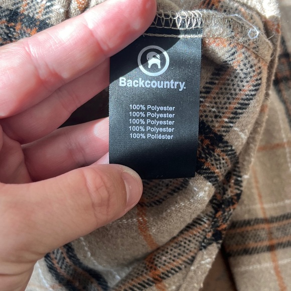 Backcountry Beige and Black Plaid Men's Shirt, size S - Picture 5 of 6